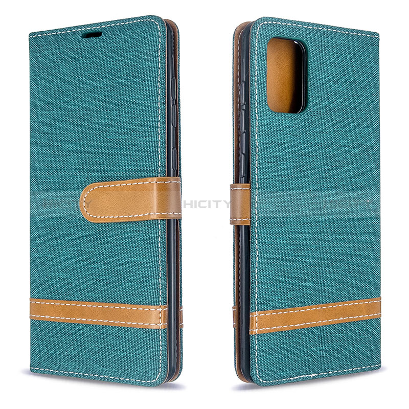 Coque Portefeuille Livre Cuir Etui Clapet B16F pour Samsung Galaxy A71 4G A715 Vert Plus