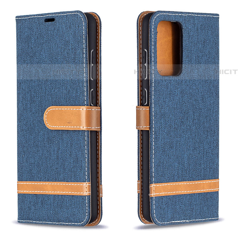 Coque Portefeuille Livre Cuir Etui Clapet B16F pour Samsung Galaxy A72 4G Bleu Royal Plus