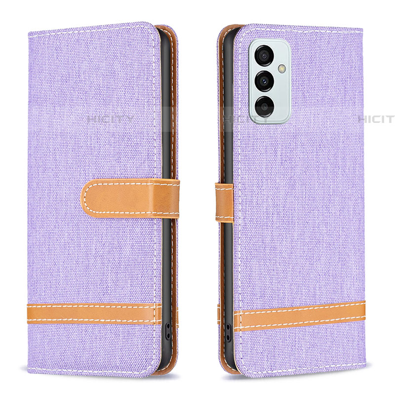 Coque Portefeuille Livre Cuir Etui Clapet B16F pour Samsung Galaxy F23 5G Violet Clair Plus