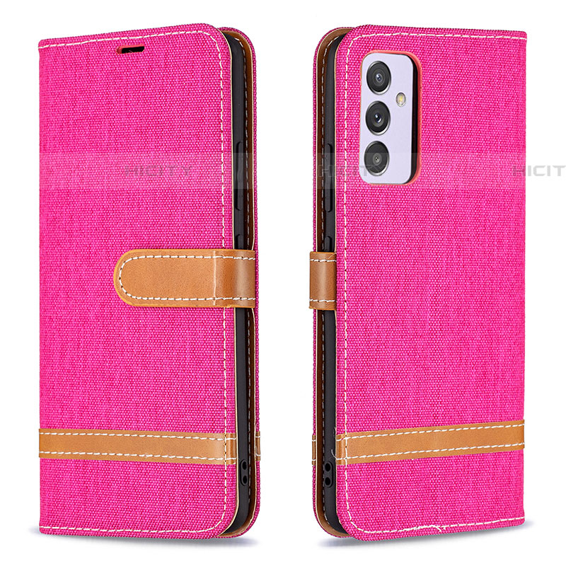 Coque Portefeuille Livre Cuir Etui Clapet B16F pour Samsung Galaxy F54 5G Rose Rouge Plus