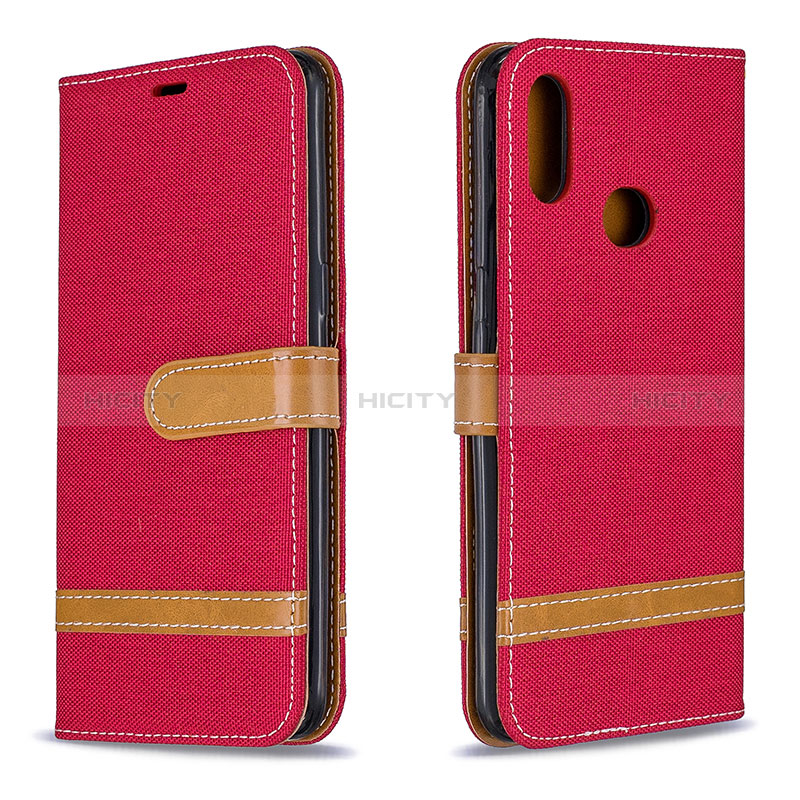 Coque Portefeuille Livre Cuir Etui Clapet B16F pour Samsung Galaxy M01s Rouge Plus