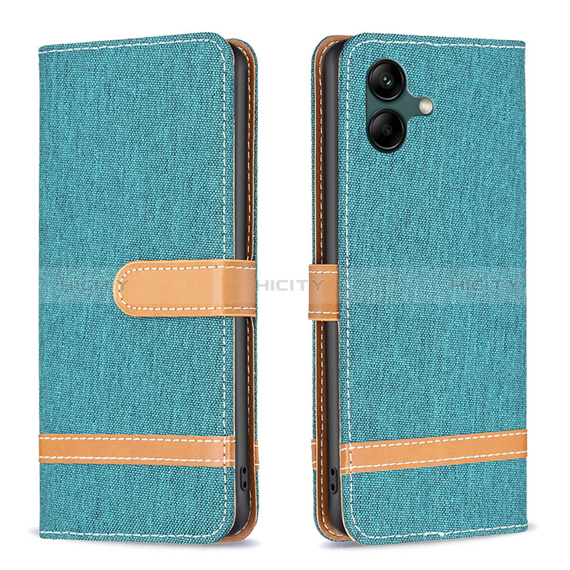 Coque Portefeuille Livre Cuir Etui Clapet B16F pour Samsung Galaxy M04 Vert Plus