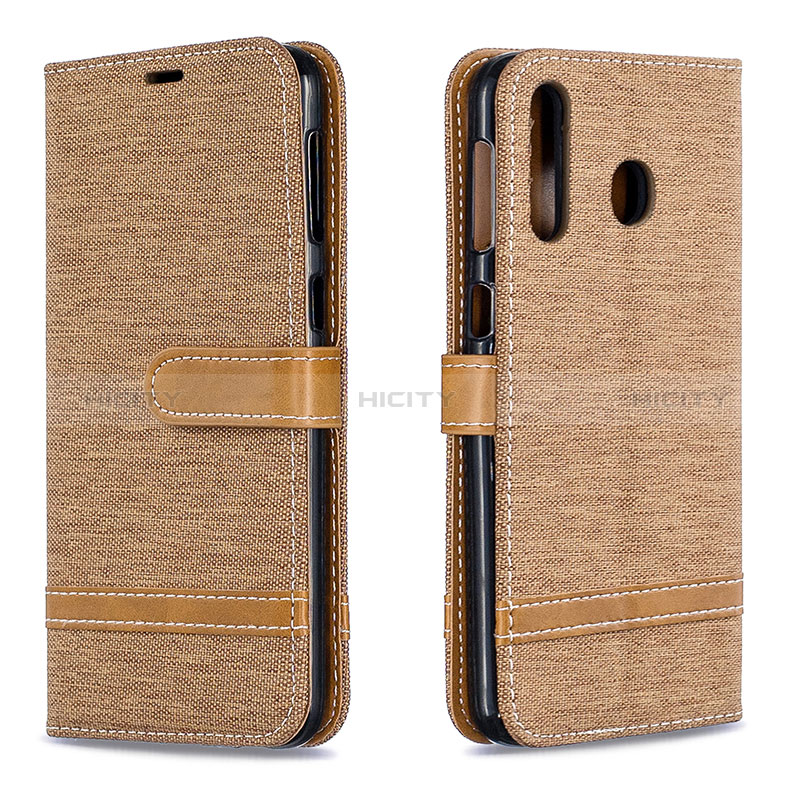 Coque Portefeuille Livre Cuir Etui Clapet B16F pour Samsung Galaxy M30 Or Plus