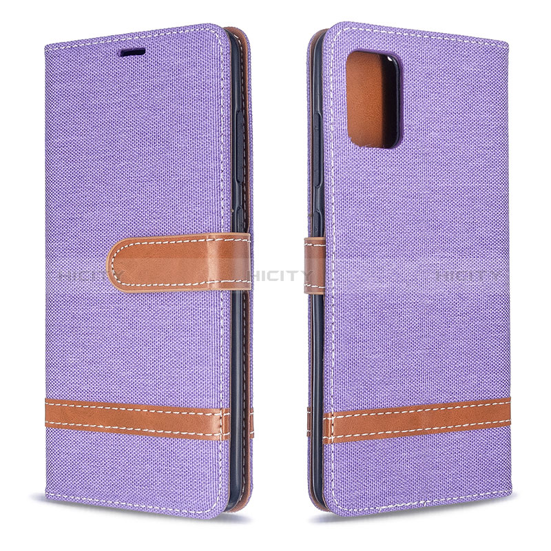 Coque Portefeuille Livre Cuir Etui Clapet B16F pour Samsung Galaxy M40S Violet Clair Plus