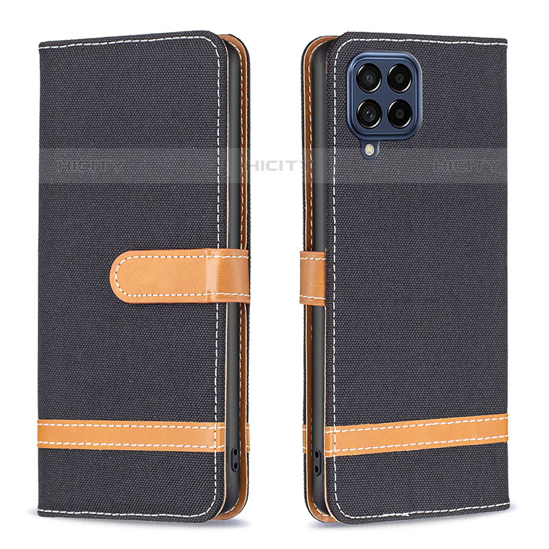 Coque Portefeuille Livre Cuir Etui Clapet B16F pour Samsung Galaxy M53 5G Noir Plus