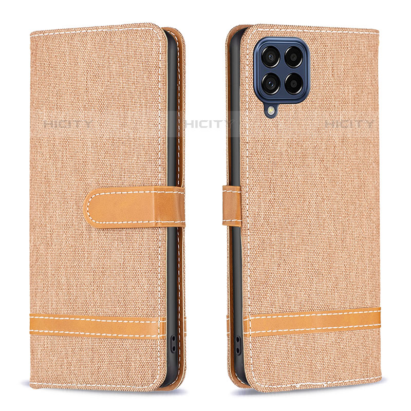 Coque Portefeuille Livre Cuir Etui Clapet B16F pour Samsung Galaxy M53 5G Or Plus