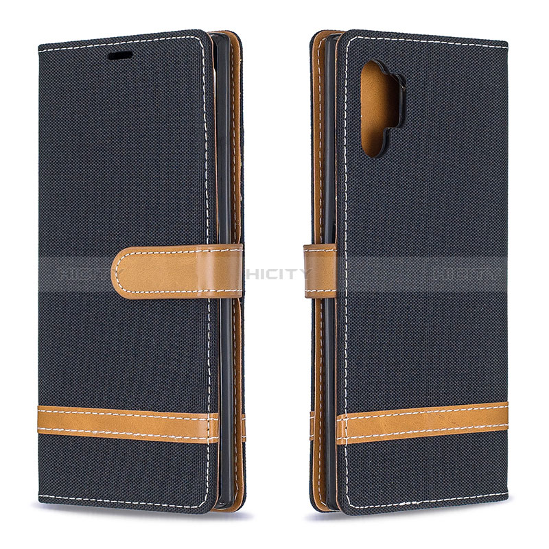 Coque Portefeuille Livre Cuir Etui Clapet B16F pour Samsung Galaxy Note 10 Plus 5G Noir Plus