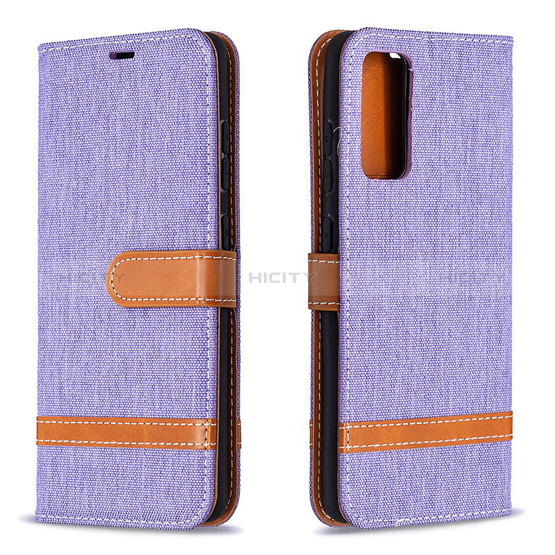 Coque Portefeuille Livre Cuir Etui Clapet B16F pour Samsung Galaxy S20 FE 5G Violet Clair Plus