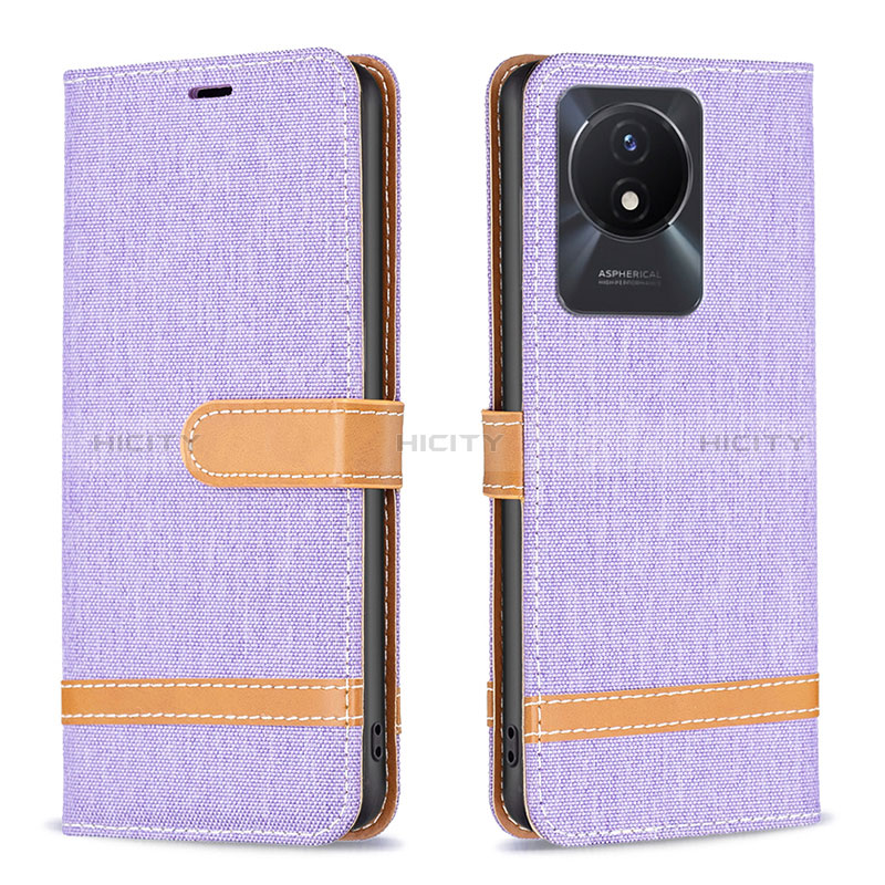 Coque Portefeuille Livre Cuir Etui Clapet B16F pour Vivo Y02 Plus