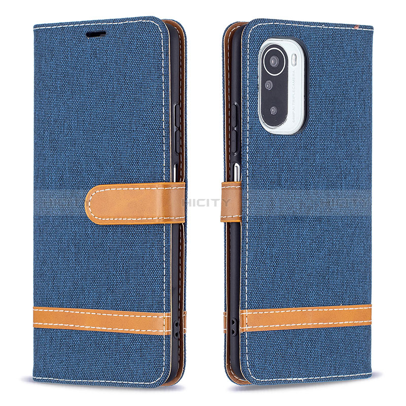 Coque Portefeuille Livre Cuir Etui Clapet B16F pour Xiaomi Mi 11i 5G Bleu Royal Plus