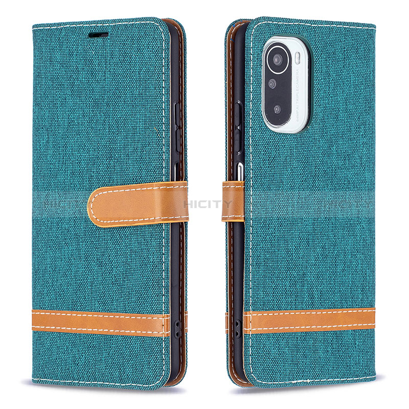 Coque Portefeuille Livre Cuir Etui Clapet B16F pour Xiaomi Mi 11X Pro 5G Vert Plus