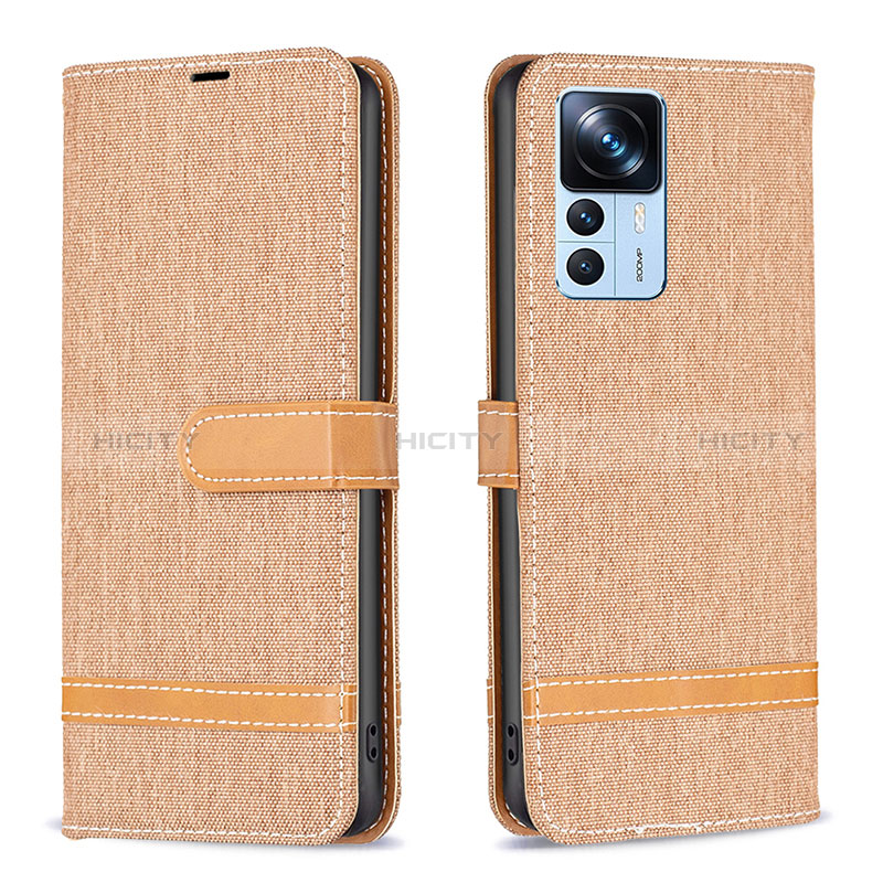 Coque Portefeuille Livre Cuir Etui Clapet B16F pour Xiaomi Mi 12T 5G Or Plus