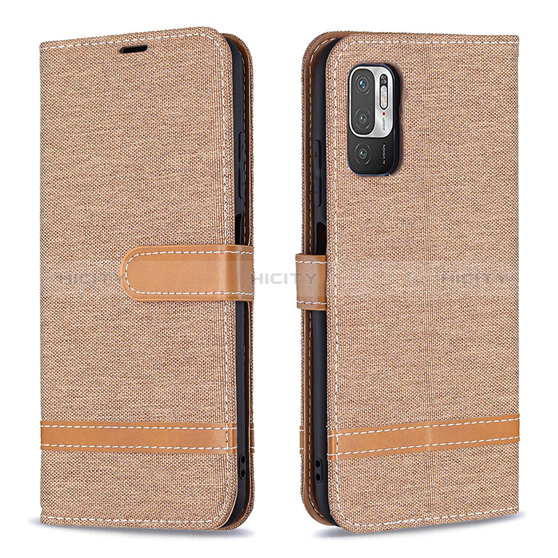 Coque Portefeuille Livre Cuir Etui Clapet B16F pour Xiaomi POCO M3 Pro 5G Or Plus