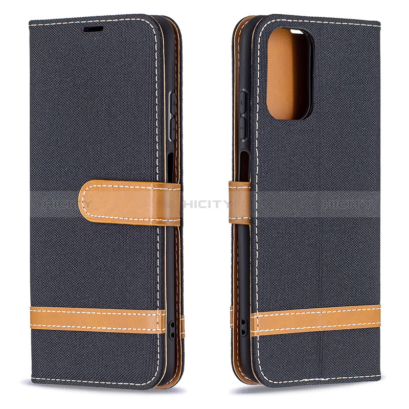 Coque Portefeuille Livre Cuir Etui Clapet B16F pour Xiaomi Poco M5S Noir Plus