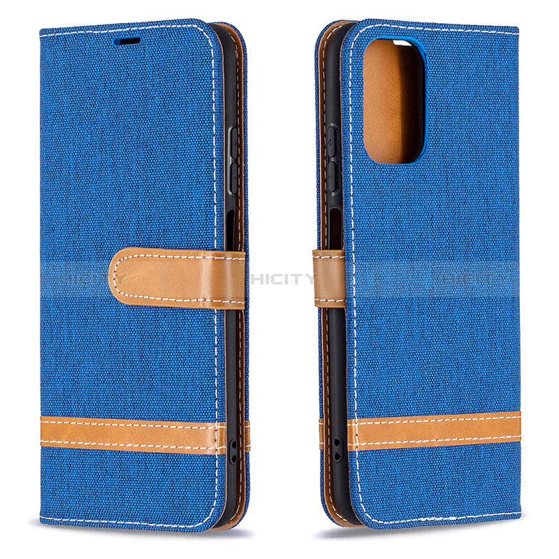 Coque Portefeuille Livre Cuir Etui Clapet B16F pour Xiaomi Redmi Note 10 4G Bleu Plus