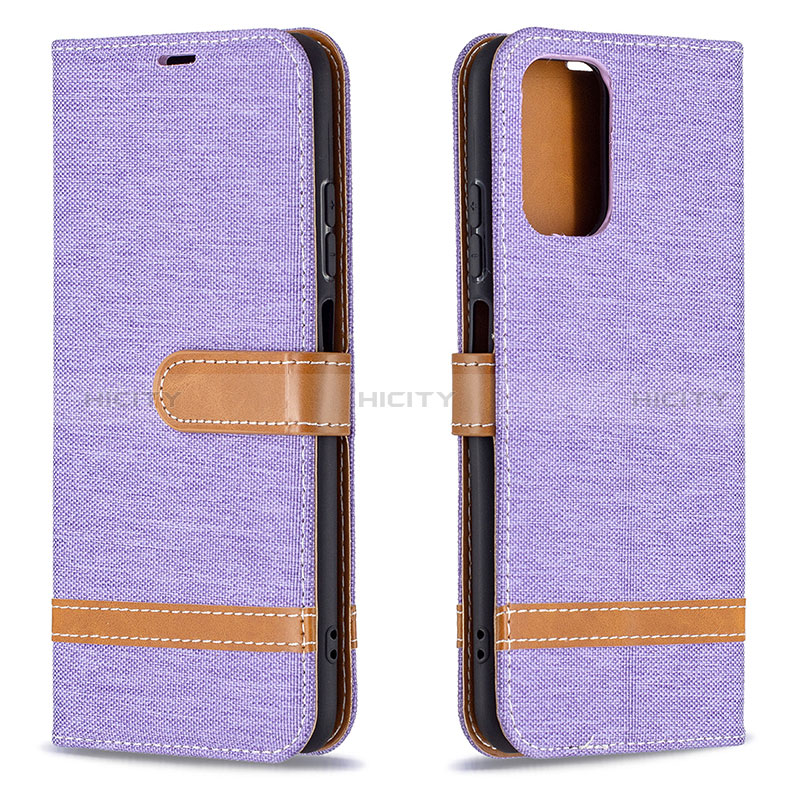 Coque Portefeuille Livre Cuir Etui Clapet B16F pour Xiaomi Redmi Note 10 4G Violet Clair Plus