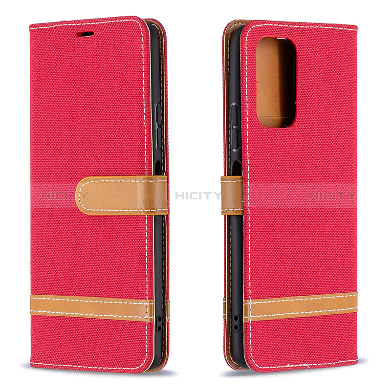 Coque Portefeuille Livre Cuir Etui Clapet B16F pour Xiaomi Redmi Note 10 Pro 4G Rouge Plus