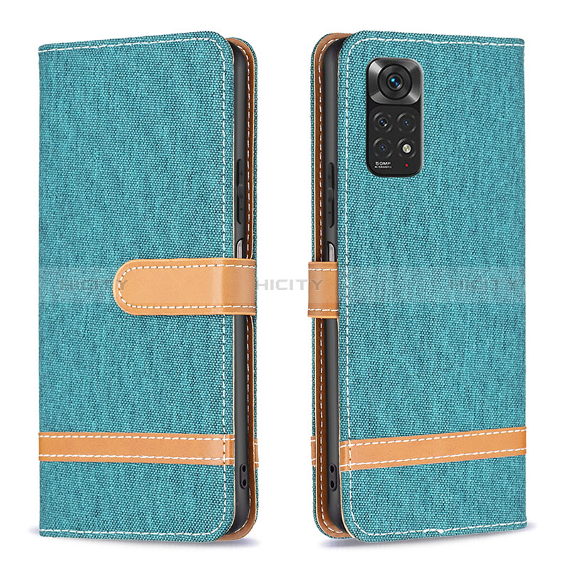 Coque Portefeuille Livre Cuir Etui Clapet B16F pour Xiaomi Redmi Note 11 4G (2022) Vert Plus