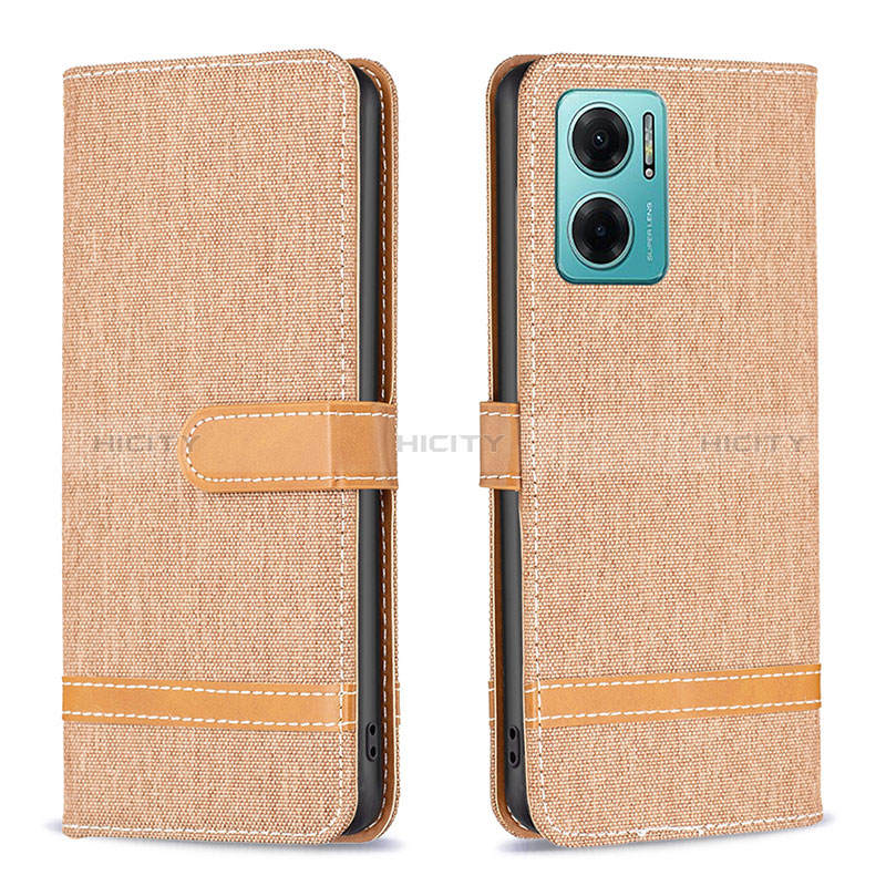 Coque Portefeuille Livre Cuir Etui Clapet B16F pour Xiaomi Redmi Note 11E 5G Or Plus