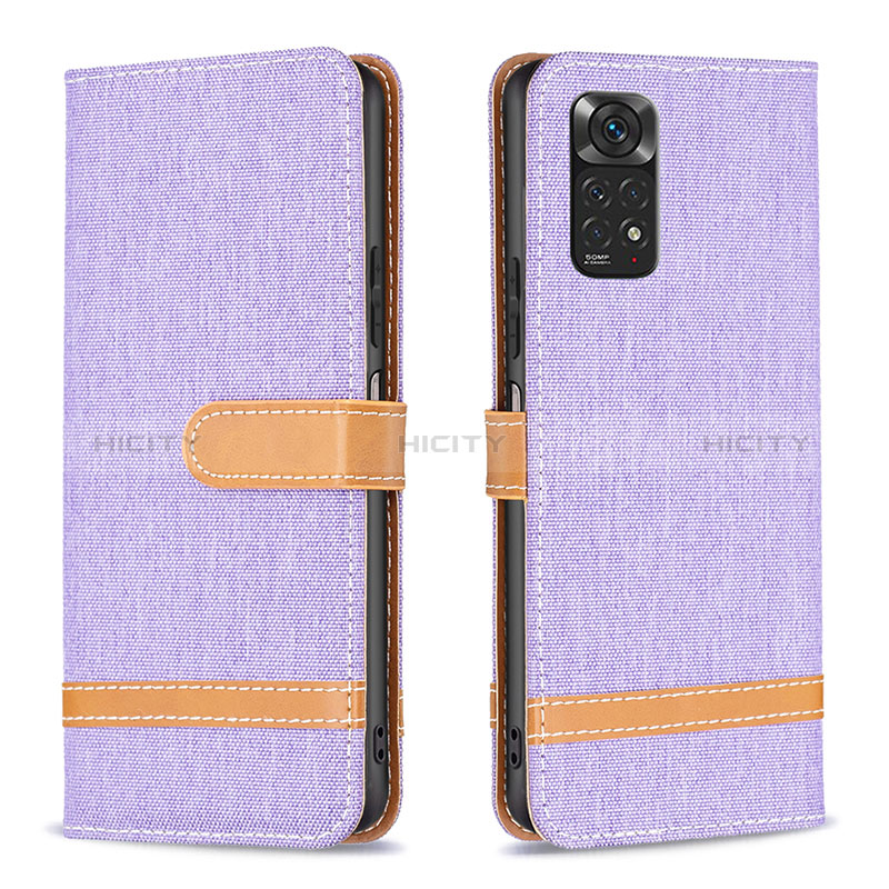 Coque Portefeuille Livre Cuir Etui Clapet B16F pour Xiaomi Redmi Note 11S 4G Violet Clair Plus