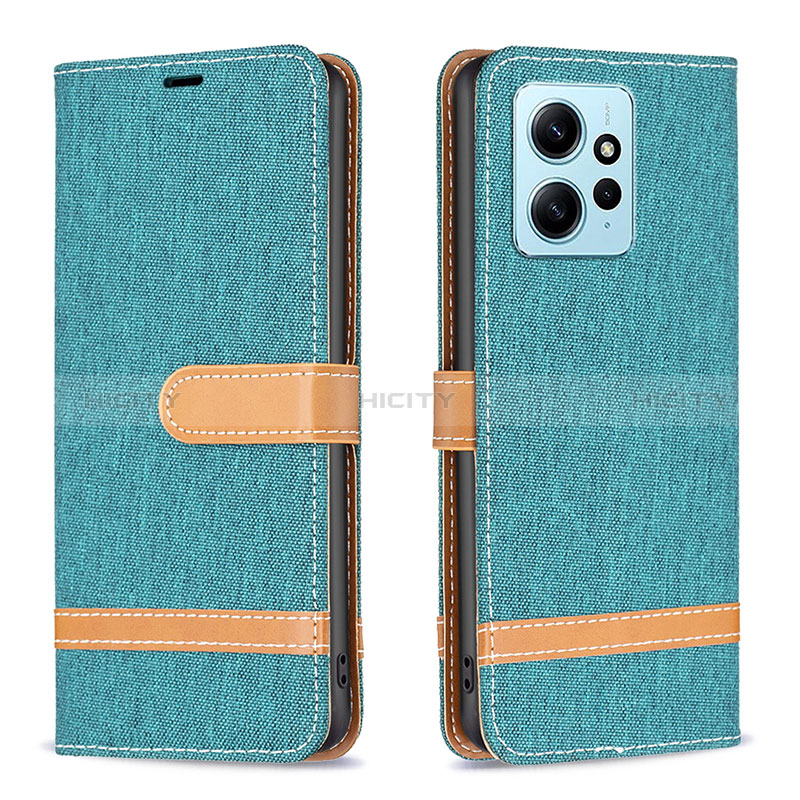 Coque Portefeuille Livre Cuir Etui Clapet B16F pour Xiaomi Redmi Note 12 4G Vert Plus