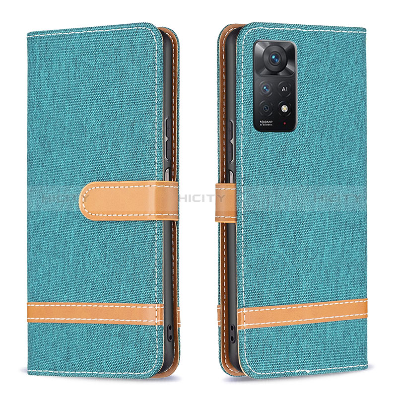 Coque Portefeuille Livre Cuir Etui Clapet B16F pour Xiaomi Redmi Note 12 Pro 4G Vert Plus