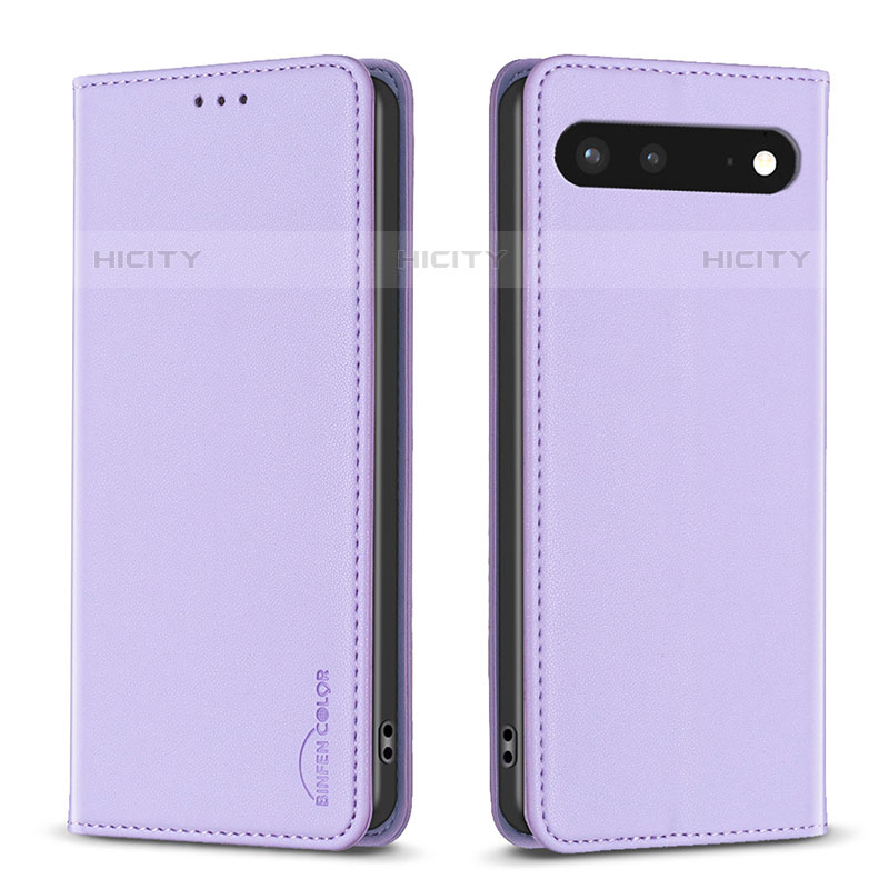 Coque Portefeuille Livre Cuir Etui Clapet B17F pour Google Pixel 7 5G Violet Clair Plus