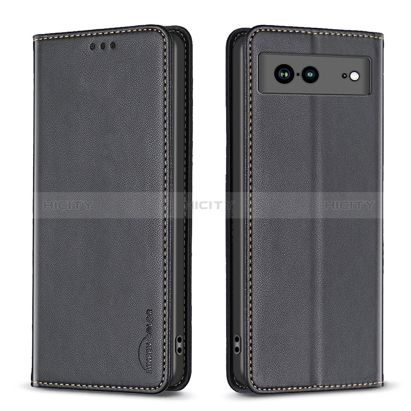 Coque Portefeuille Livre Cuir Etui Clapet B17F pour Google Pixel 7a 5G Noir Plus