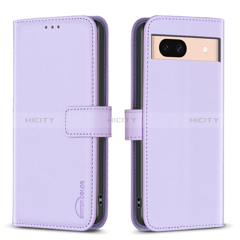 Coque Portefeuille Livre Cuir Etui Clapet B17F pour Google Pixel 8a 5G Violet Clair Plus