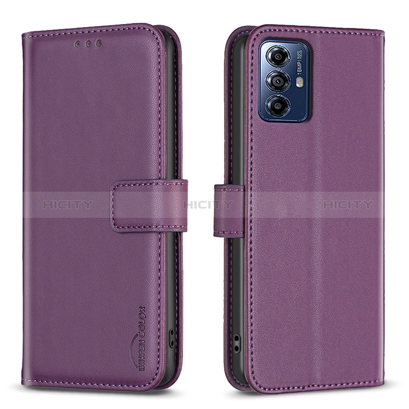 Coque Portefeuille Livre Cuir Etui Clapet B17F pour Motorola Moto G Power (2022) Violet Plus