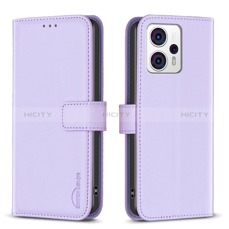 Coque Portefeuille Livre Cuir Etui Clapet B17F pour Motorola Moto G13 Violet Clair Plus