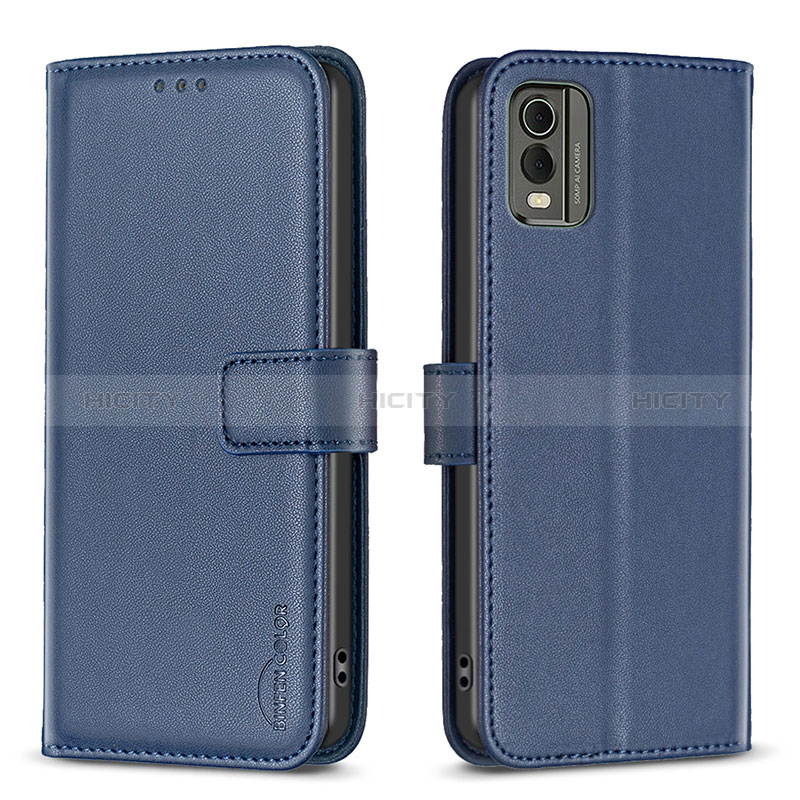 Coque Portefeuille Livre Cuir Etui Clapet B17F pour Nokia C210 Bleu Plus