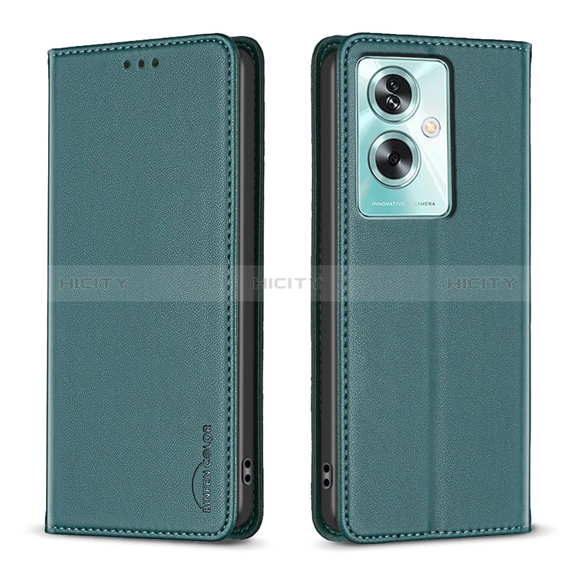 Coque Portefeuille Livre Cuir Etui Clapet B17F pour Oppo A79 5G Vert Plus