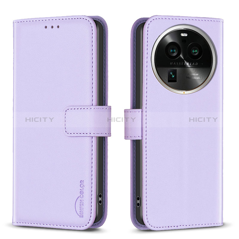 Coque Portefeuille Livre Cuir Etui Clapet B17F pour Oppo Find X6 5G Violet Clair Plus