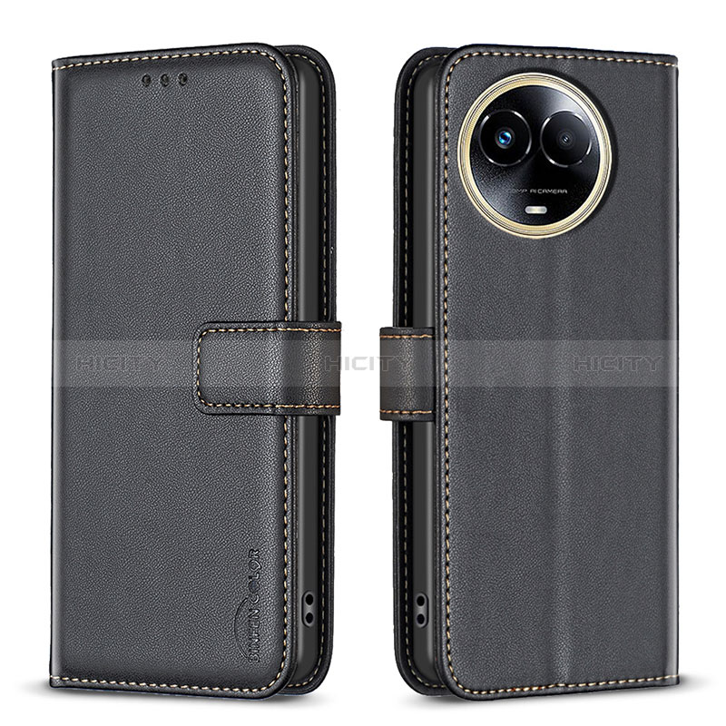 Coque Portefeuille Livre Cuir Etui Clapet B17F pour Realme 11 5G Noir Plus