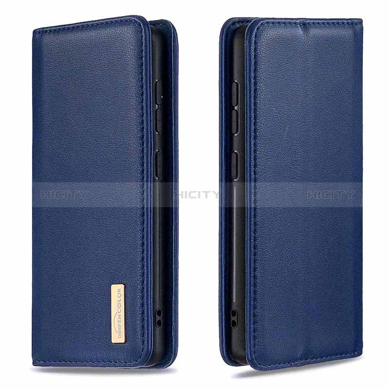 Coque Portefeuille Livre Cuir Etui Clapet B17F pour Samsung Galaxy A21 Bleu Plus