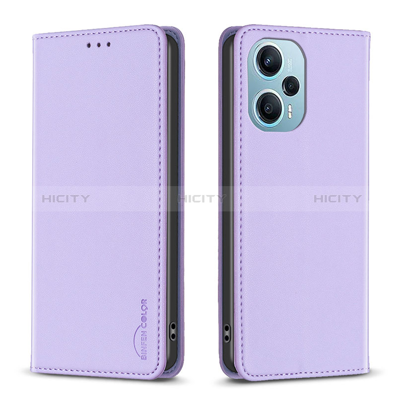 Coque Portefeuille Livre Cuir Etui Clapet B17F pour Xiaomi Poco F5 5G Violet Clair Plus