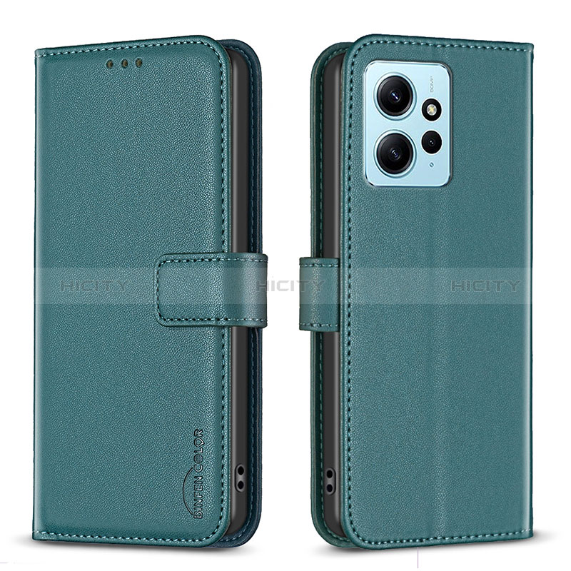 Coque Portefeuille Livre Cuir Etui Clapet B17F pour Xiaomi Redmi Note 12 4G Vert Plus