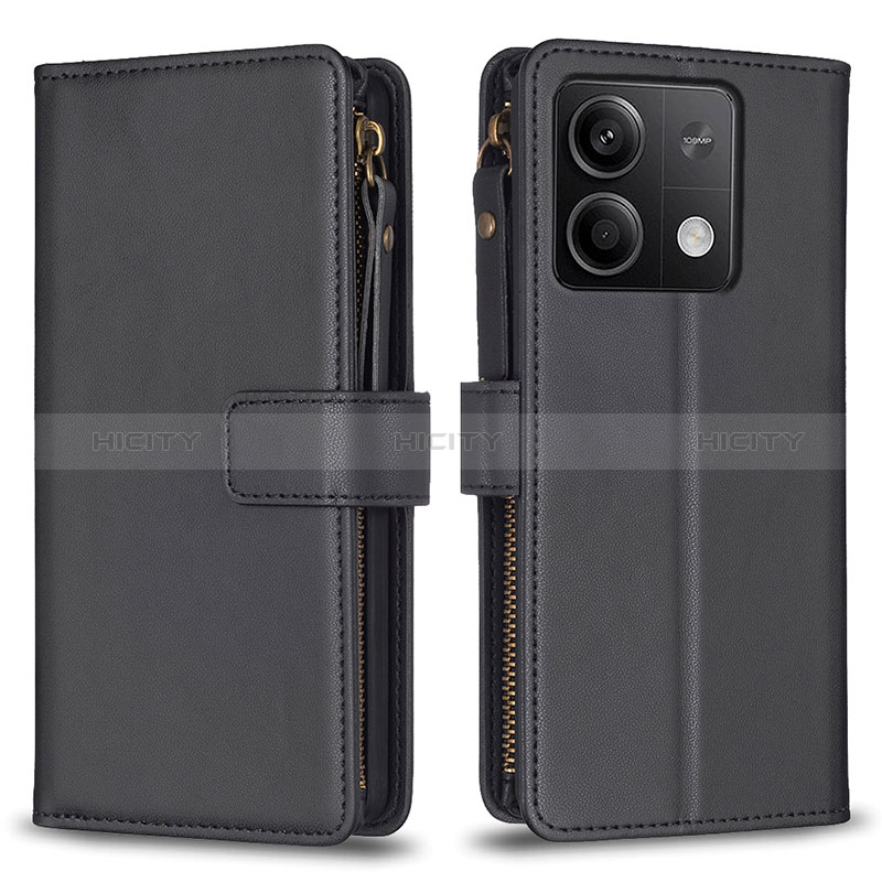 Coque Portefeuille Livre Cuir Etui Clapet B17F pour Xiaomi Redmi Note 13 5G Noir Plus