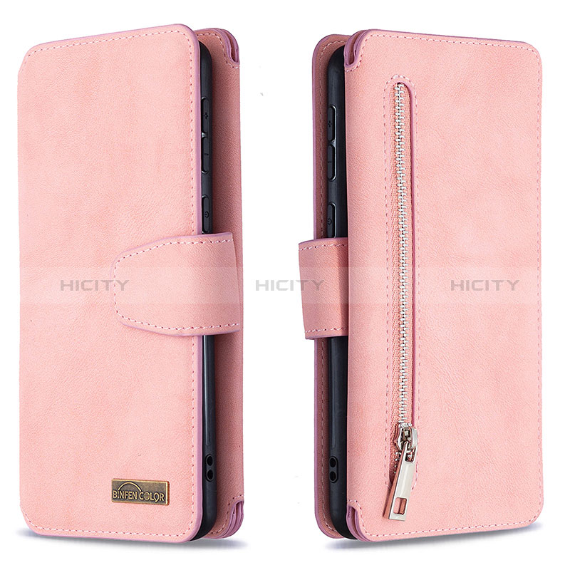 Coque Portefeuille Livre Cuir Etui Clapet B18F pour Samsung Galaxy A21 Or Rose Plus