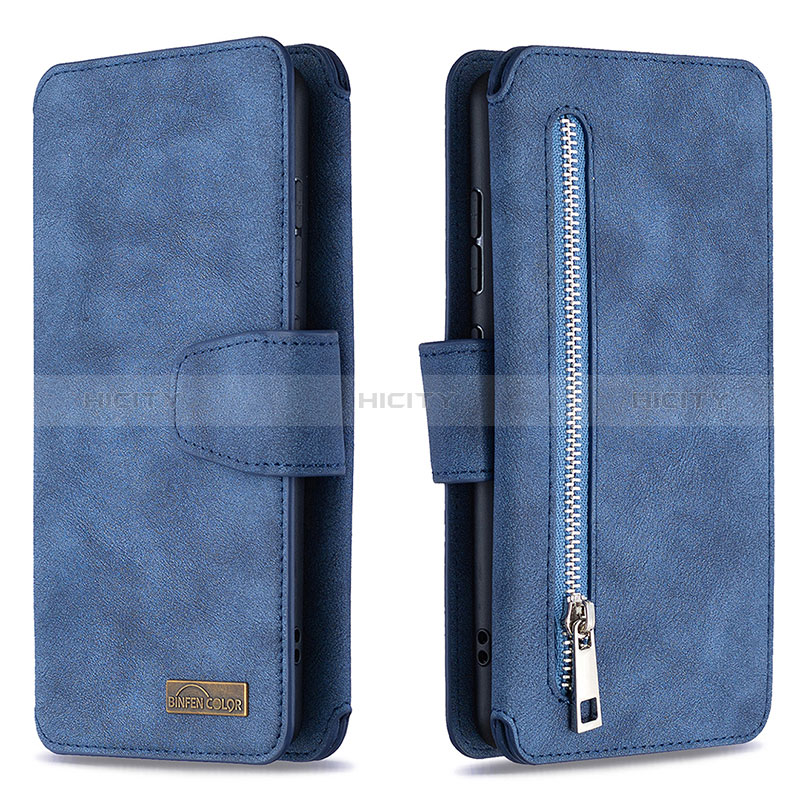 Coque Portefeuille Livre Cuir Etui Clapet B18F pour Samsung Galaxy A51 5G Bleu Plus