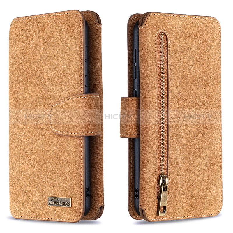 Coque Portefeuille Livre Cuir Etui Clapet B18F pour Samsung Galaxy M10S Marron Plus