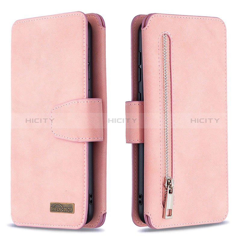 Coque Portefeuille Livre Cuir Etui Clapet B18F pour Samsung Galaxy M10S Or Rose Plus