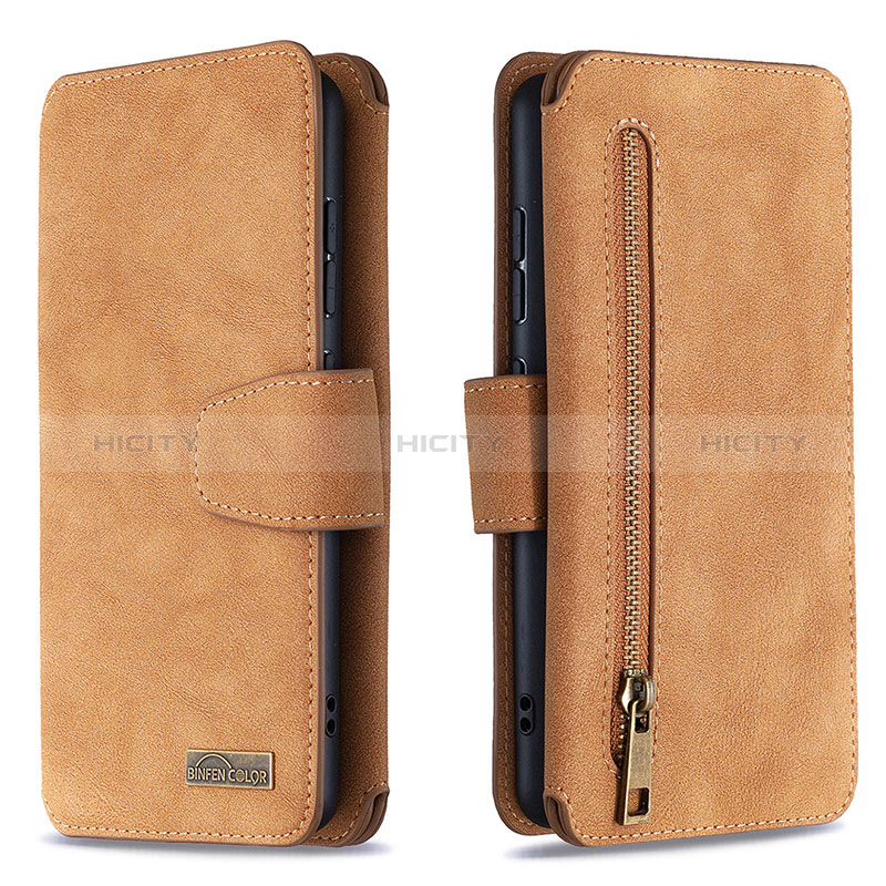 Coque Portefeuille Livre Cuir Etui Clapet B18F pour Samsung Galaxy M40S Marron Plus