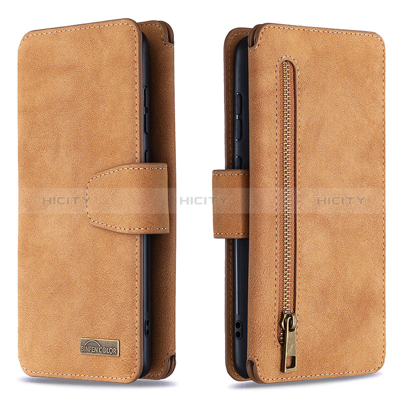 Coque Portefeuille Livre Cuir Etui Clapet B18F pour Samsung Galaxy M60s Marron Plus