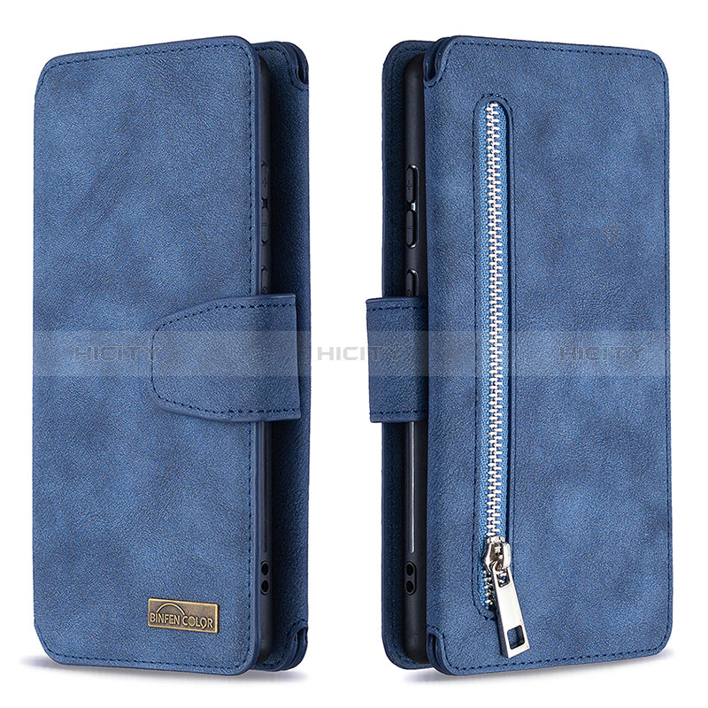 Coque Portefeuille Livre Cuir Etui Clapet B18F pour Samsung Galaxy Note 20 5G Bleu Plus