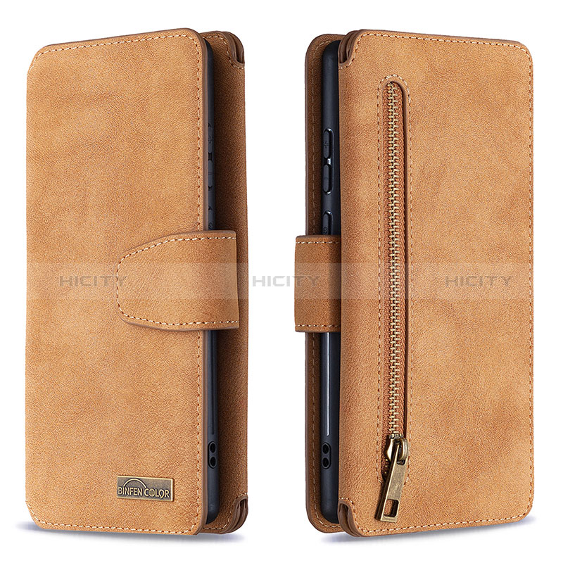 Coque Portefeuille Livre Cuir Etui Clapet B18F pour Samsung Galaxy Note 20 5G Marron Plus