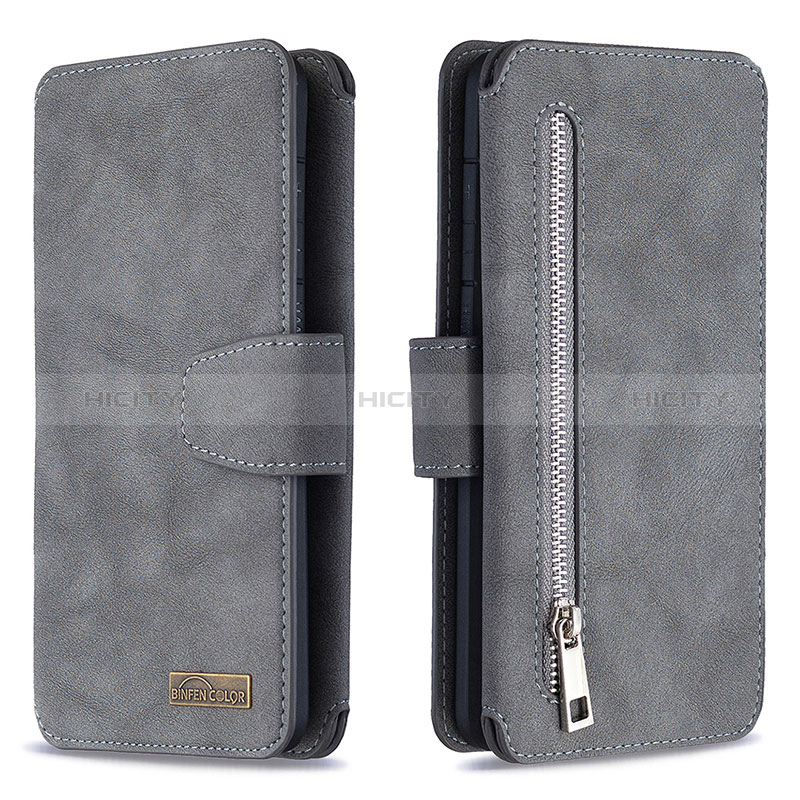 Coque Portefeuille Livre Cuir Etui Clapet B18F pour Samsung Galaxy S20 Plus 5G Gris Plus