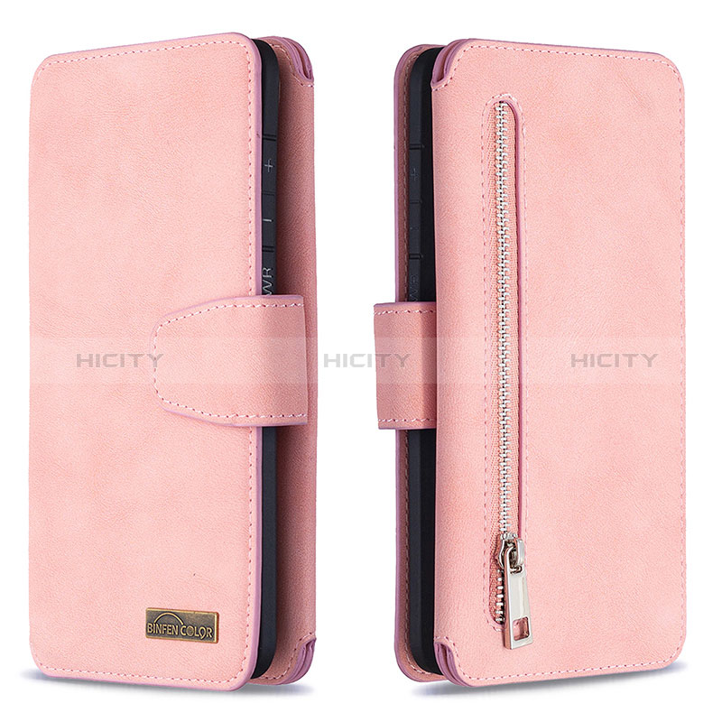 Coque Portefeuille Livre Cuir Etui Clapet B18F pour Samsung Galaxy S20 Plus 5G Or Rose Plus