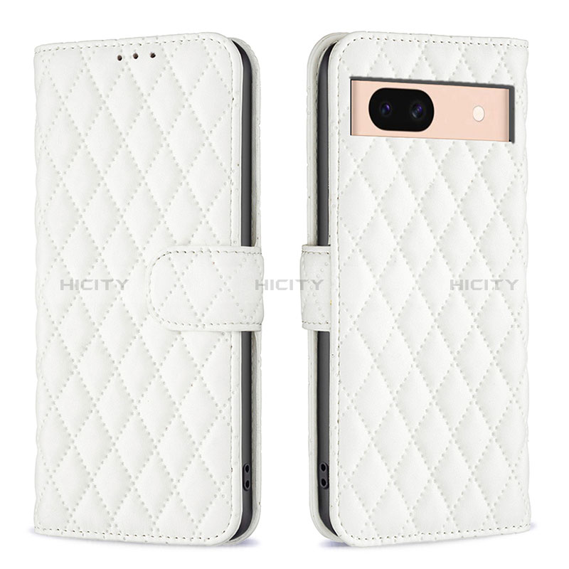 Coque Portefeuille Livre Cuir Etui Clapet B19F pour Google Pixel 8a 5G Blanc Plus